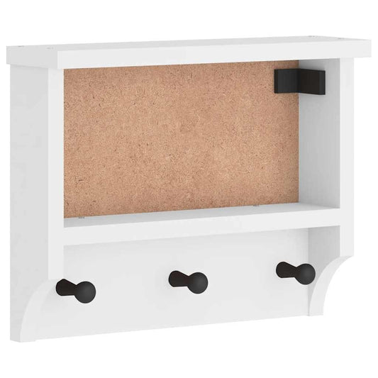 vidaXL Wall-mounted Coat Rack "S&NES" White 45x12x35 cm