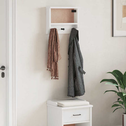 vidaXL Wall-mounted Coat Rack "S&NES" White 45x12x35 cm
