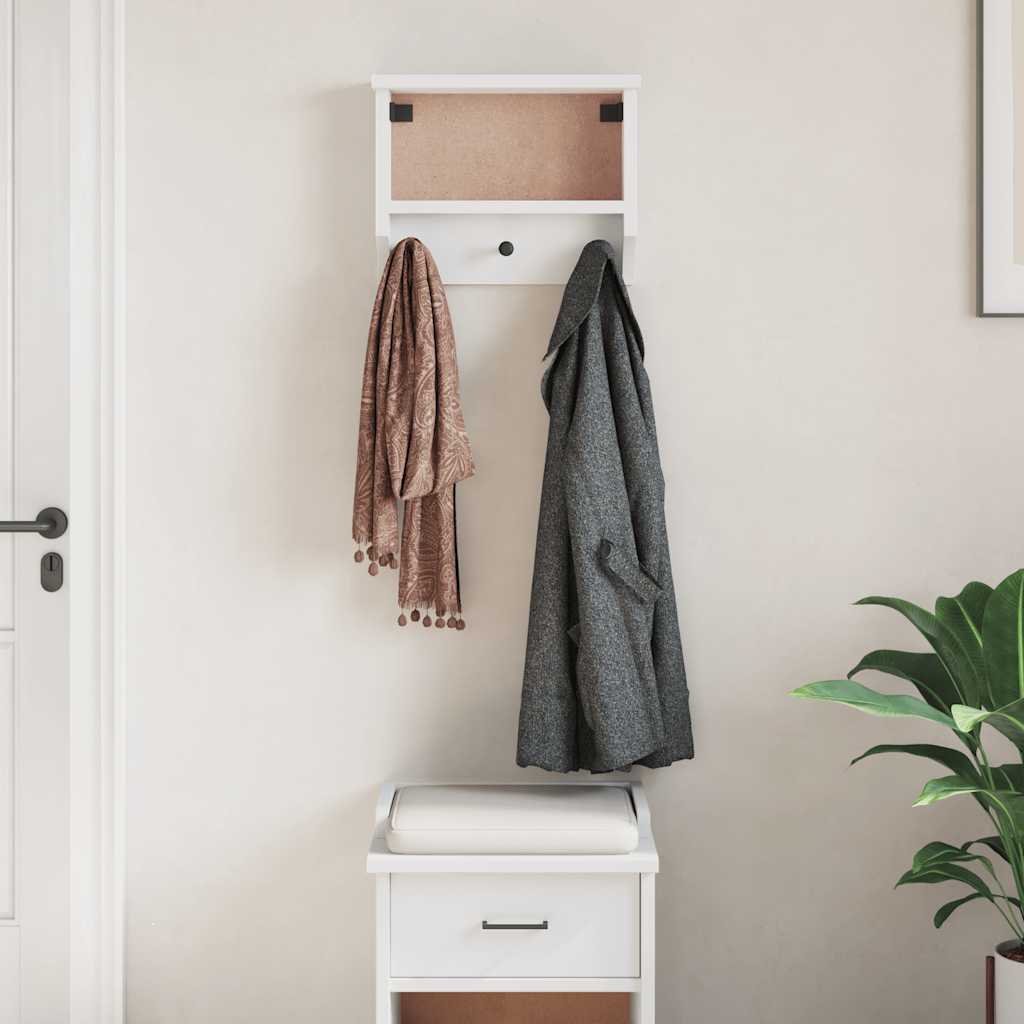vidaXL Wall-mounted Coat Rack "S&NES" White 45x12x35 cm