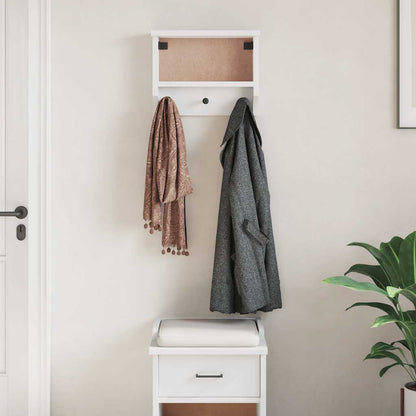 vidaXL Wall-mounted Coat Rack "S&NES" White 45x12x35 cm
