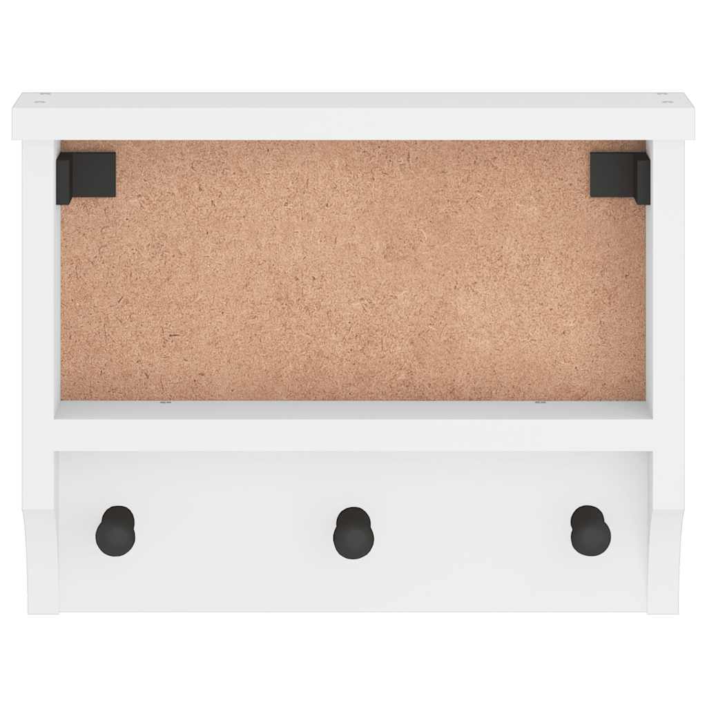 vidaXL Wall-mounted Coat Rack "S&NES" White 45x12x35 cm