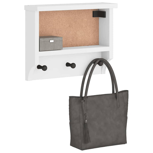 vidaXL Wall-mounted Coat Rack "S&NES" White 45x12x35 cm