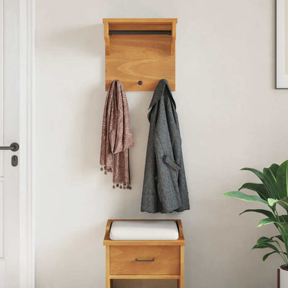 vidaXL Wall-mounted Coat Rack "SANDNES" 43x30x42 cm Solid Wood Pine