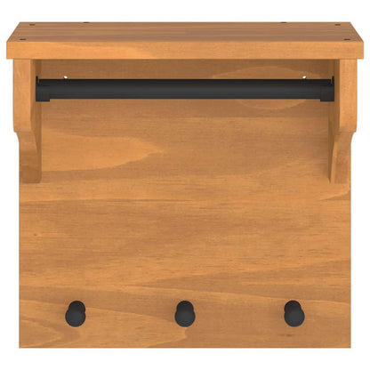 vidaXL Wall-mounted Coat Rack "SANDNES" 43x30x42 cm Solid Wood Pine