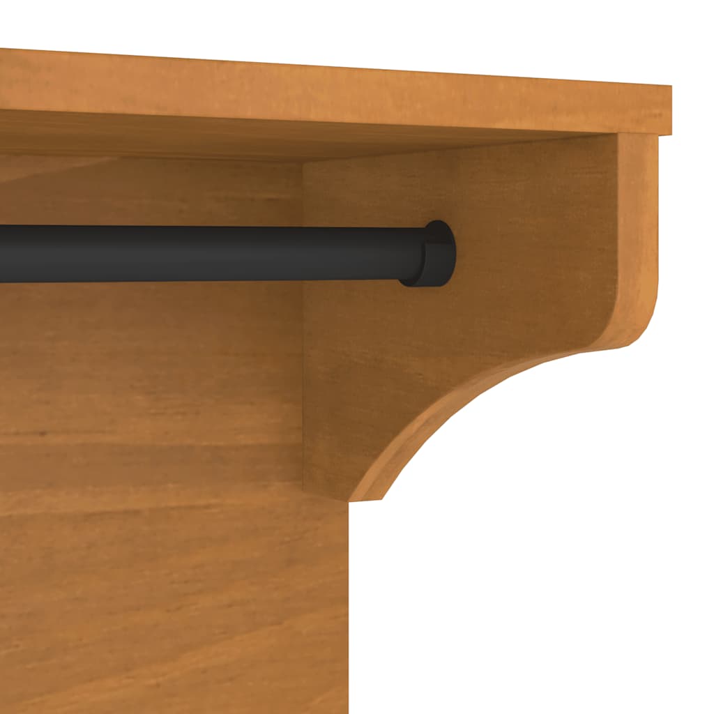 vidaXL Wall-mounted Coat Rack "SANDNES" 43x30x42 cm Solid Wood Pine