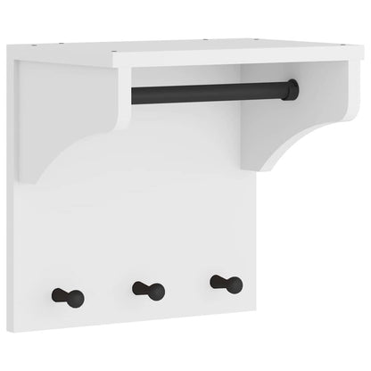 vidaXL Wall-mounted Coat Rack "S&NES" White 43x30x42 cm