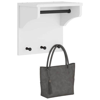 vidaXL Wall-mounted Coat Rack "S&NES" White 43x30x42 cm