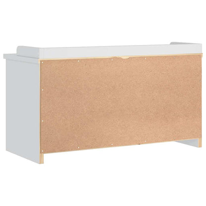 vidaXL Hallway Bench SANDNES White 87x40x50 cm Solid Wood Pine