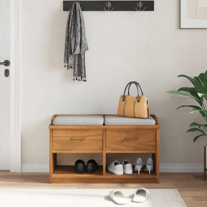 vidaXL Hallway Bench SANDNES 87x40x50 cm Solid Wood Pine