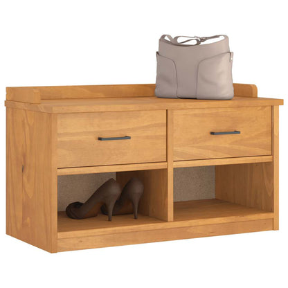 vidaXL Hallway Bench SANDNES 87x40x50 cm Solid Wood Pine