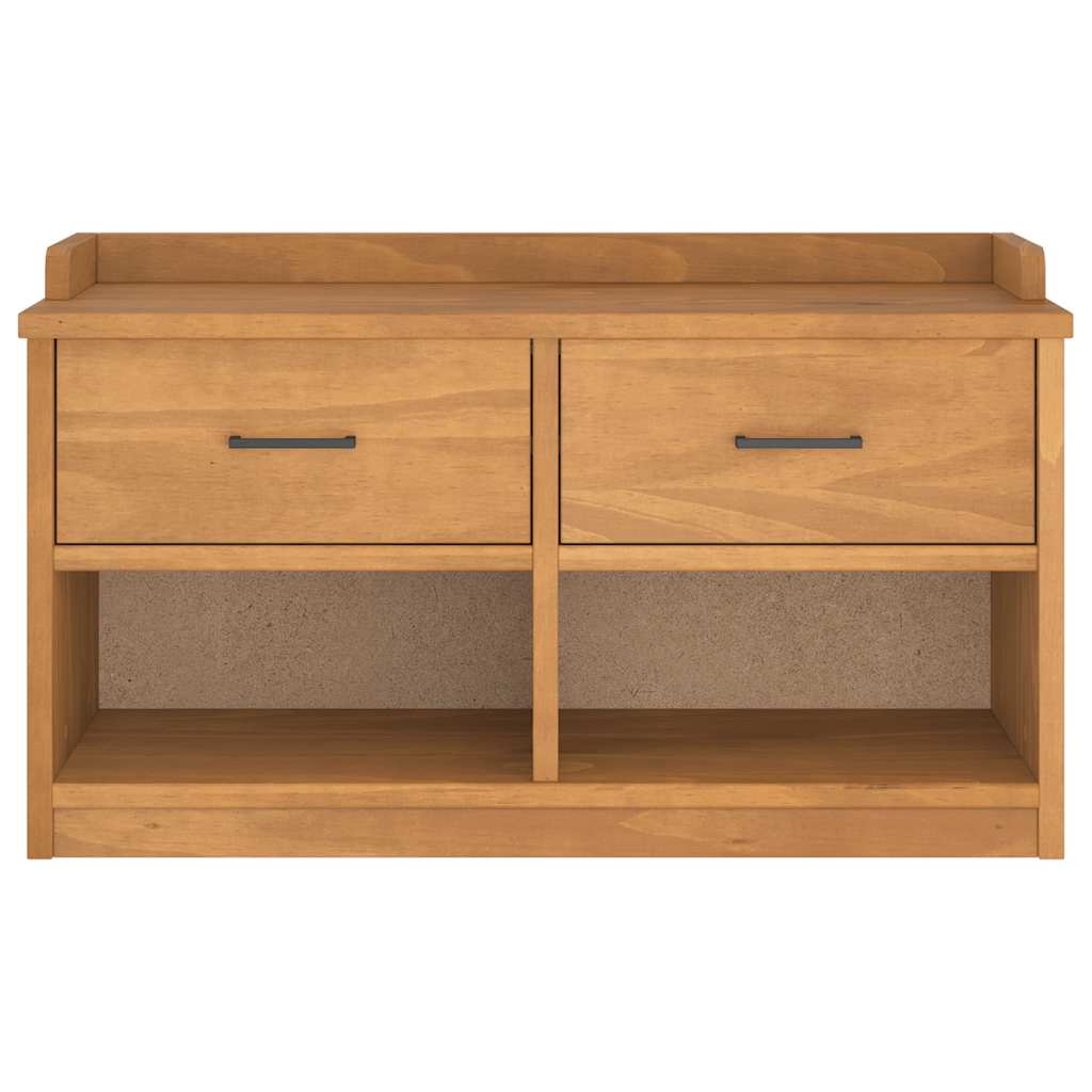 vidaXL Hallway Bench SANDNES 87x40x50 cm Solid Wood Pine