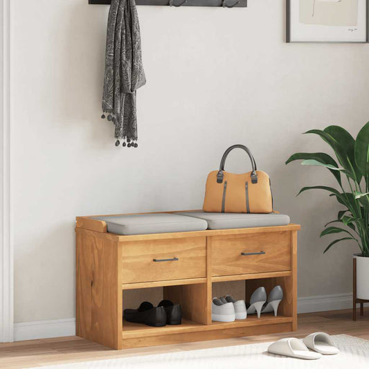 vidaXL Hallway Bench SANDNES 87x40x50 cm Solid Wood Pine