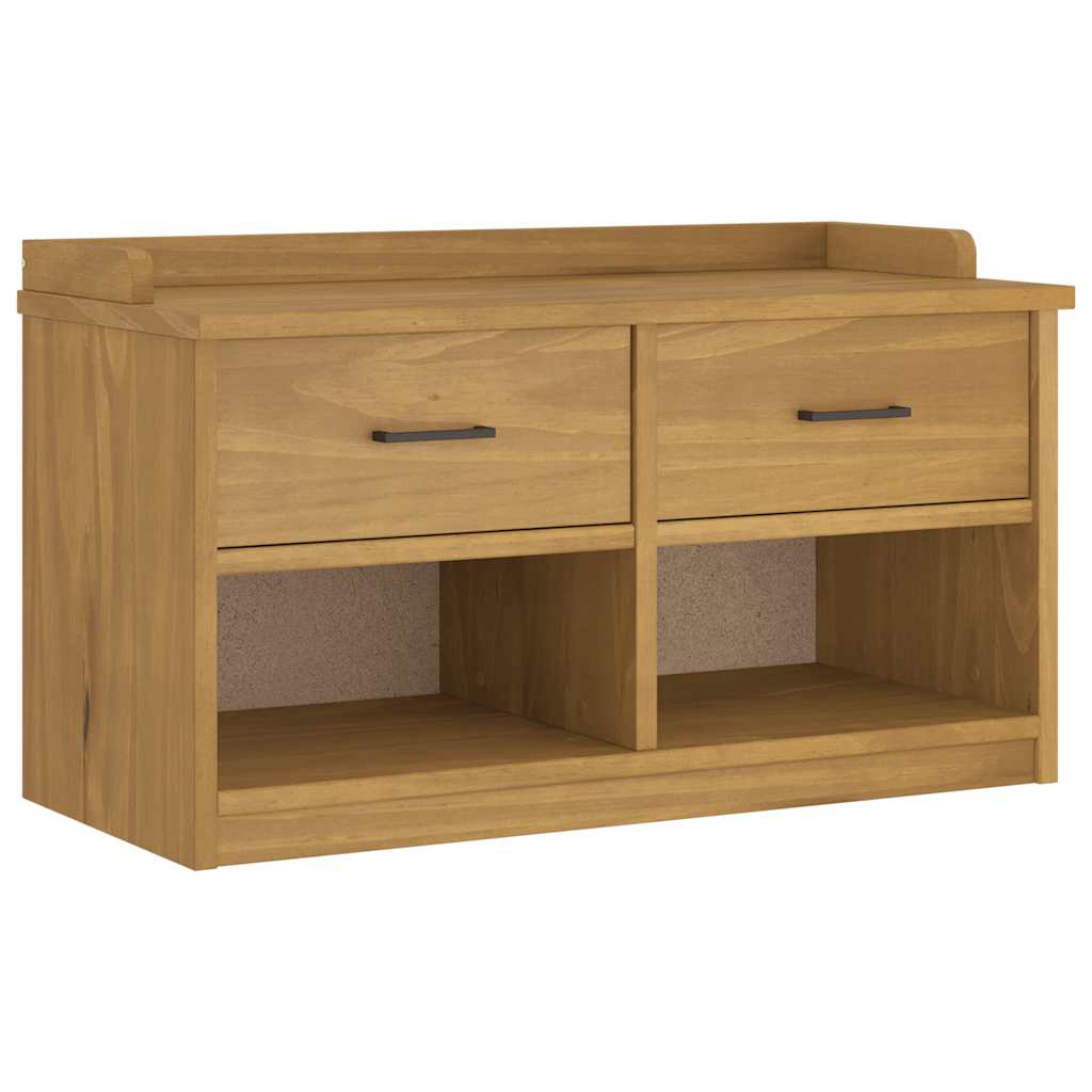 vidaXL Hallway Bench SANDNES 87x40x50 cm Solid Wood Pine