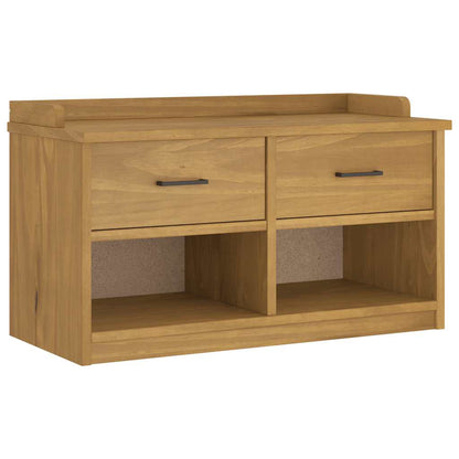 vidaXL Hallway Bench SANDNES 87x40x50 cm Solid Wood Pine