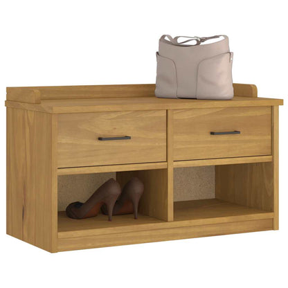 vidaXL Hallway Bench SANDNES 87x40x50 cm Solid Wood Pine