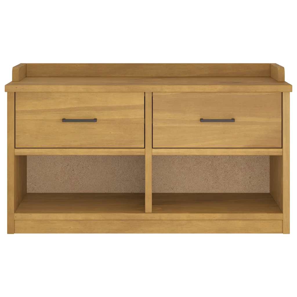 vidaXL Hallway Bench SANDNES 87x40x50 cm Solid Wood Pine
