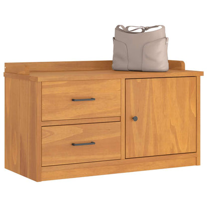 vidaXL Hallway Bench SANDNES 87x40x50 cm Solid Wood Pine