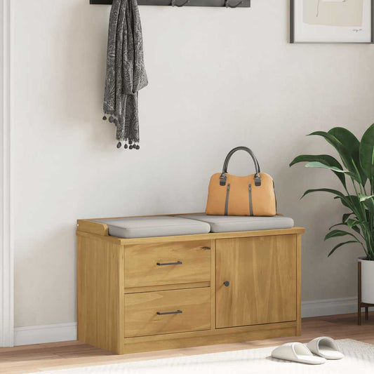 vidaXL Hallway Bench SANDNES 87x40x50 cm Solid Wood Pine