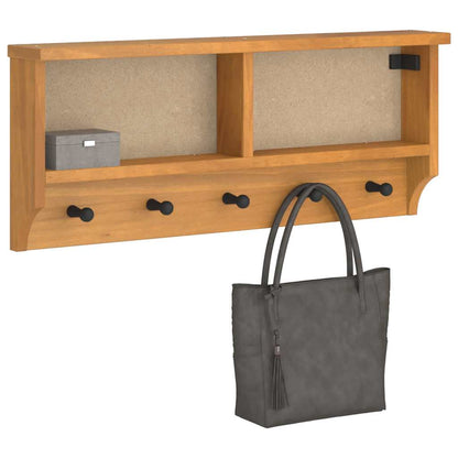 vidaXL Wall-mounted Coat Rack "SANDNES" 87x12x35 cm Solid Wood Pine