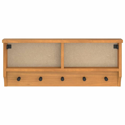 vidaXL Wall-mounted Coat Rack "SANDNES" 87x12x35 cm Solid Wood Pine