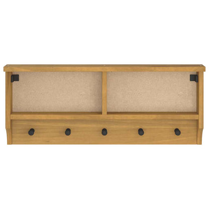 vidaXL Wall-mounted Coat Rack "SANDNES" 87x12x35 cm Solid Wood Pine