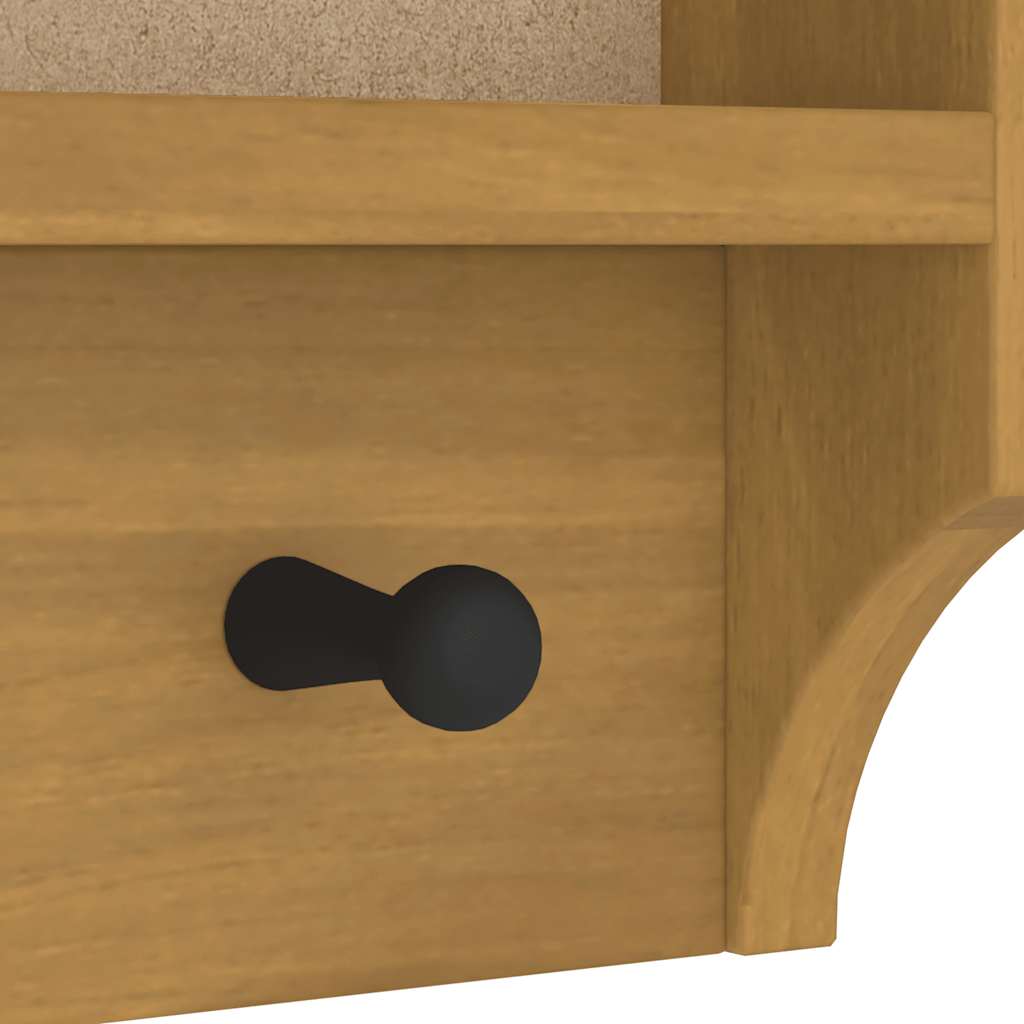 vidaXL Wall-mounted Coat Rack "SANDNES" 87x12x35 cm Solid Wood Pine