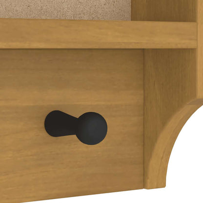 vidaXL Wall-mounted Coat Rack "SANDNES" 87x12x35 cm Solid Wood Pine