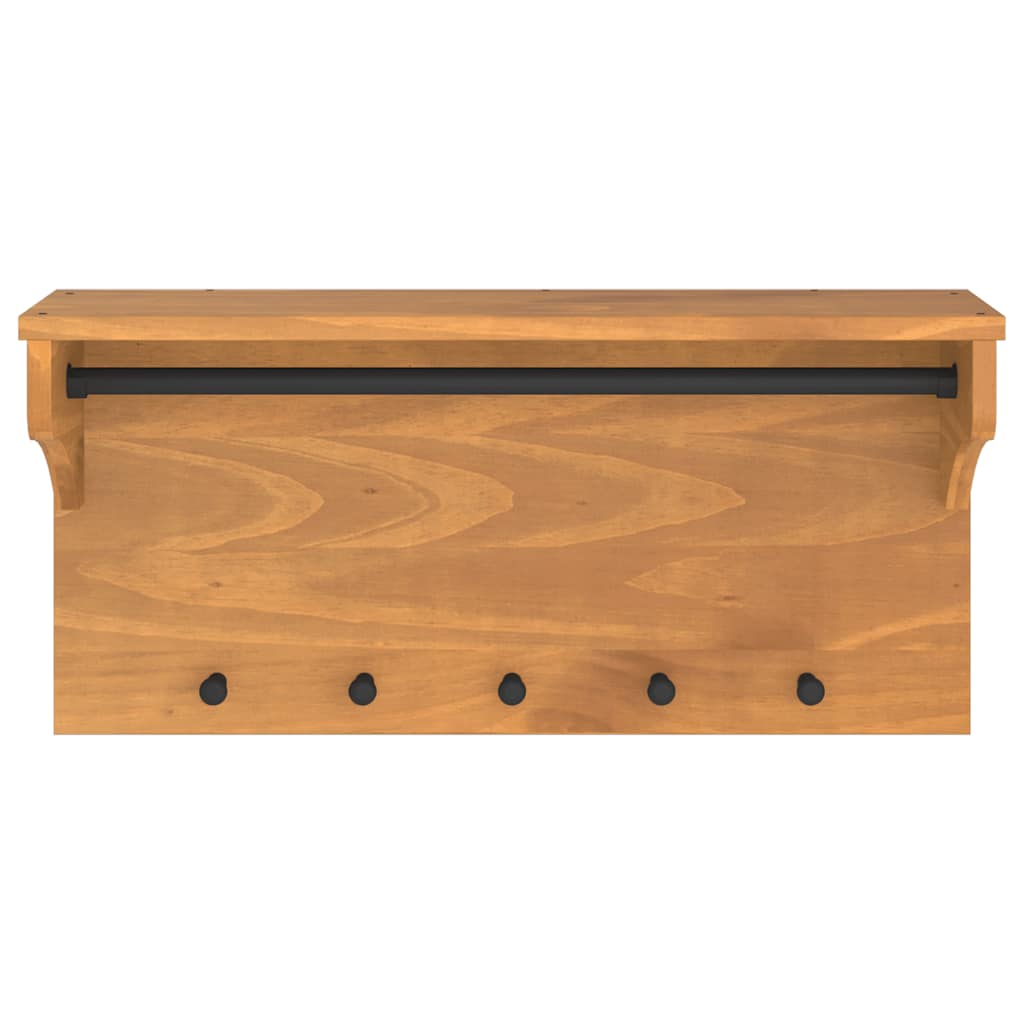 vidaXL Wall-mounted Coat Rack SANDNES 87x30x42 cm Solid Wood Pine