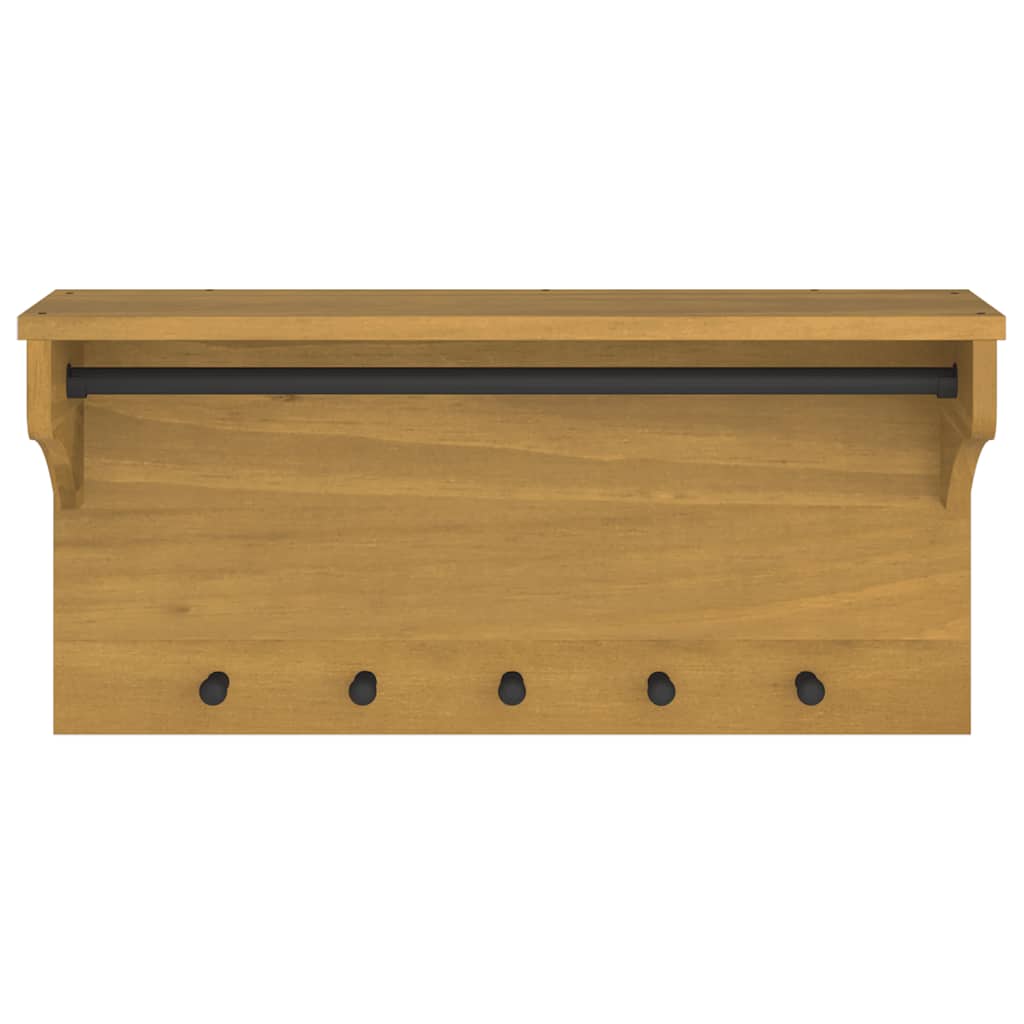 vidaXL Wall-mounted Coat Rack "SANDNES" 87x30x42 cm Solid Wood Pine