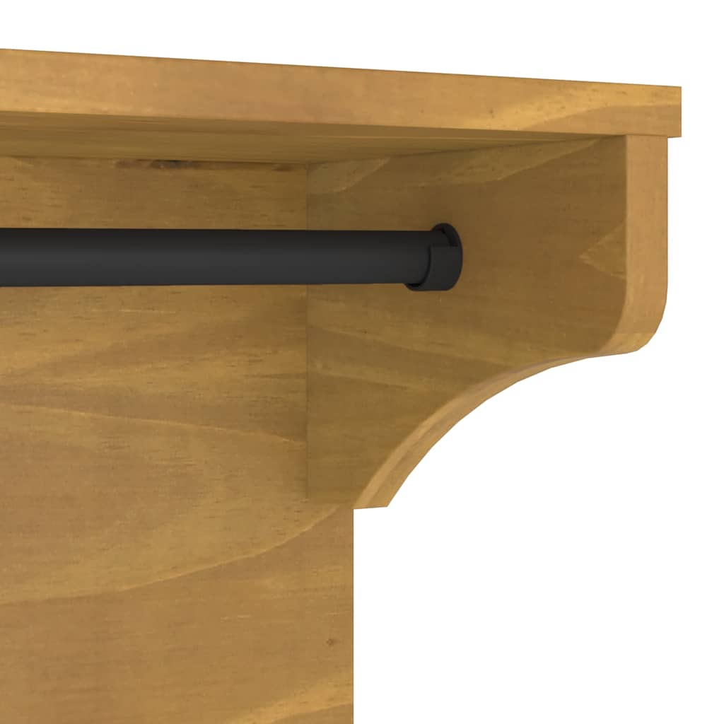 vidaXL Wall-mounted Coat Rack "SANDNES" 87x30x42 cm Solid Wood Pine