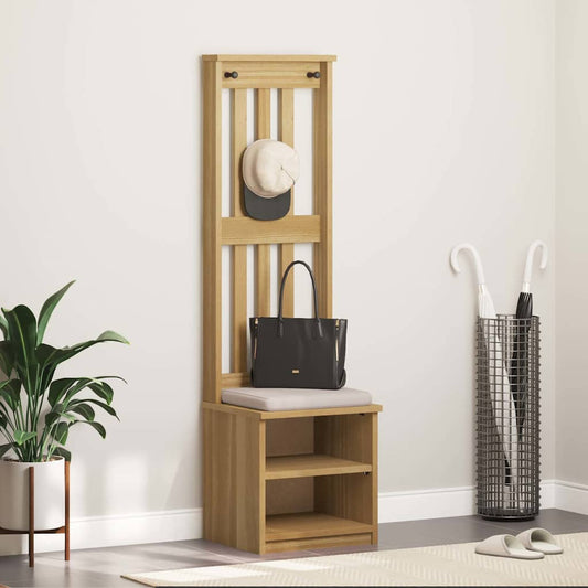 vidaXL Hall Tree SANDNES 45x40x159.5 cm Solid Wood Pine