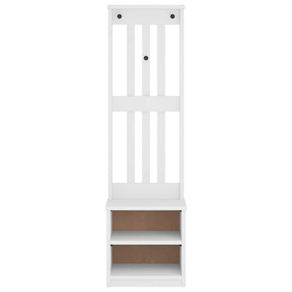 vidaXL Hall Tree SANDNES White 45x40x159.5 cm Solid Wood Pine