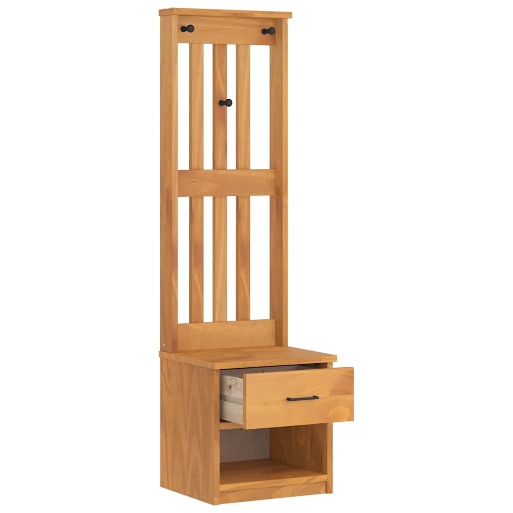 vidaXL Hall Tree "SANDNES" 45x40x159,5 cm Solid Wood Pine