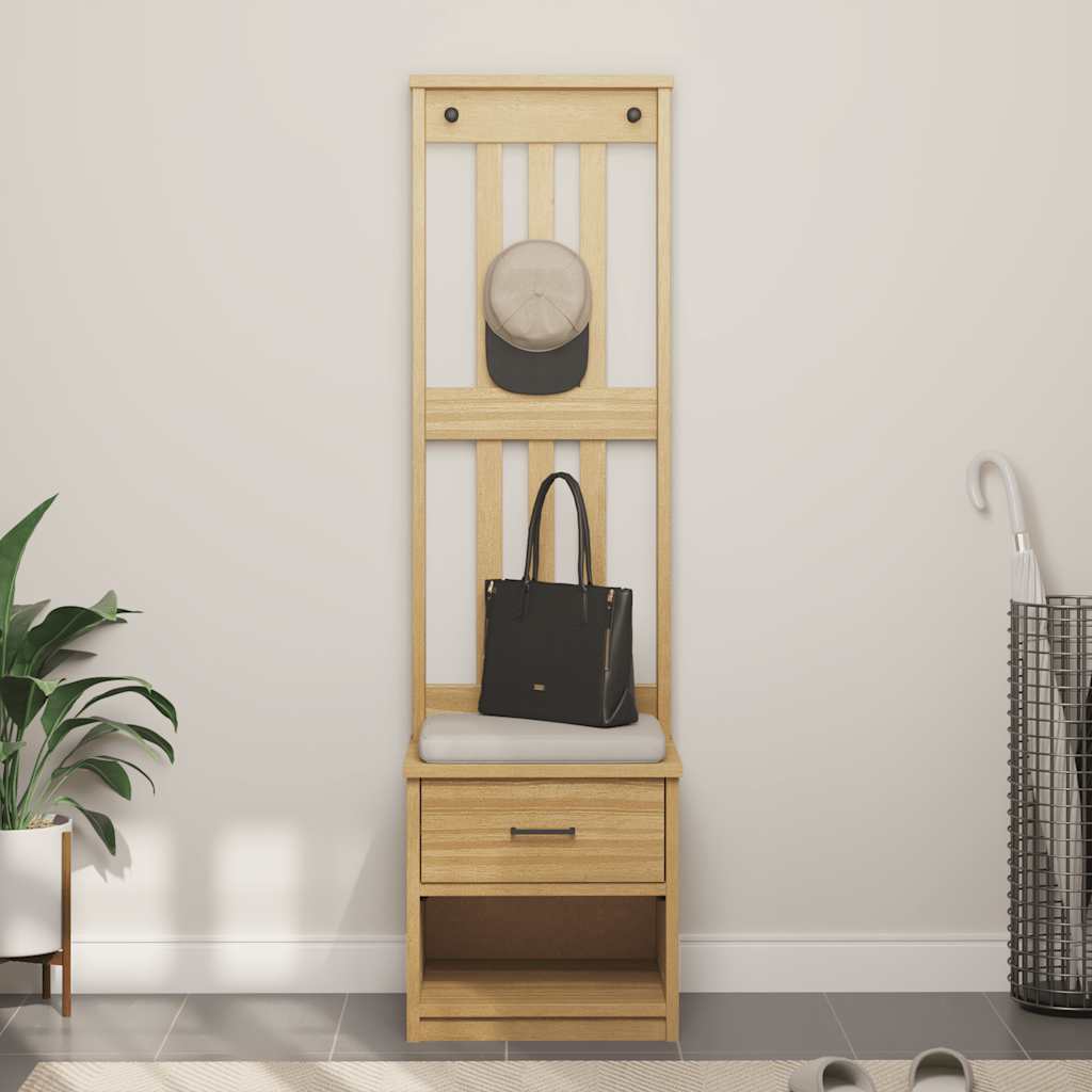 vidaXL Hall Tree SANDNES 45x40x159.5 cm Solid Wood Pine
