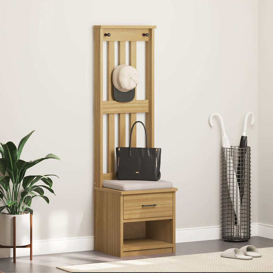 vidaXL Hall Tree SANDNES 45x40x159.5 cm Solid Wood Pine