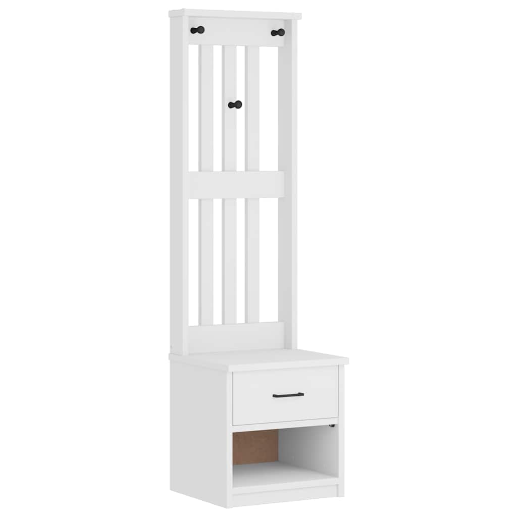 vidaXL Hall Tree SANDNES White 45x40x159.5 cm Solid Wood Pine