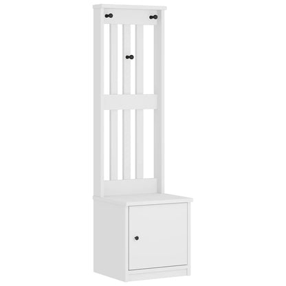 vidaXL Hall Tree SANDNES White 45x40x159.5 cm Solid Wood Pine