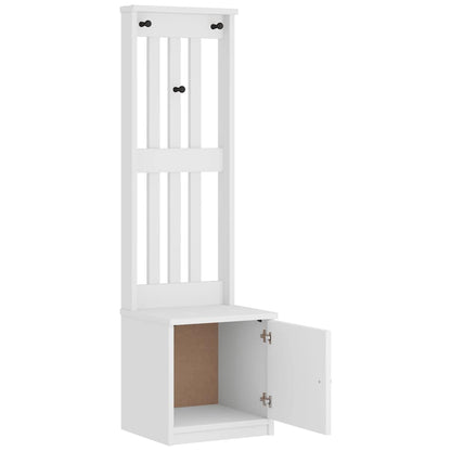 vidaXL Hall Tree SANDNES White 45x40x159.5 cm Solid Wood Pine