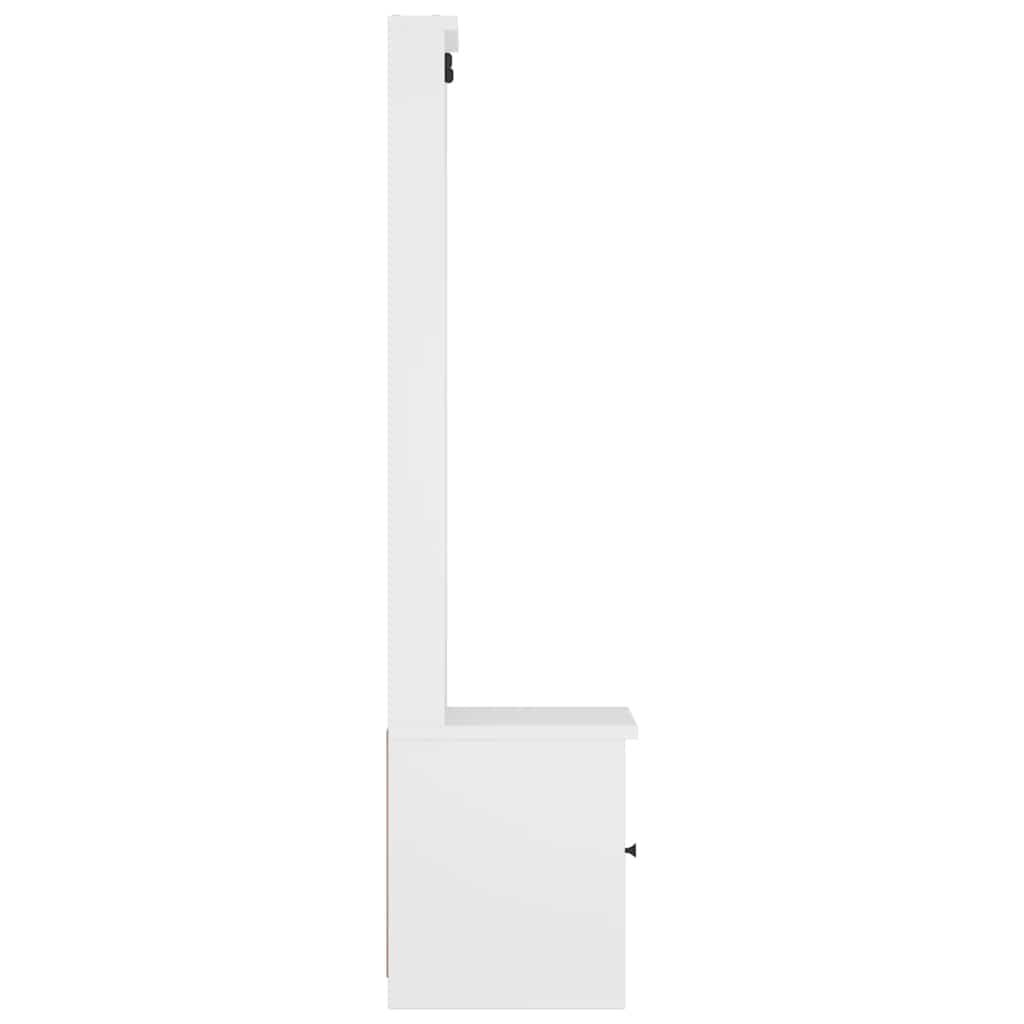 vidaXL Hall Tree SANDNES White 45x40x159.5 cm Solid Wood Pine