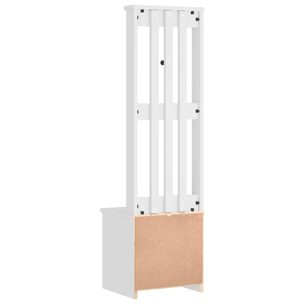 vidaXL Hall Tree SANDNES White 45x40x159.5 cm Solid Wood Pine