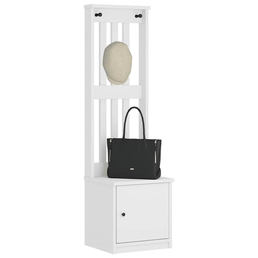 vidaXL Hall Tree SANDNES White 45x40x159.5 cm Solid Wood Pine