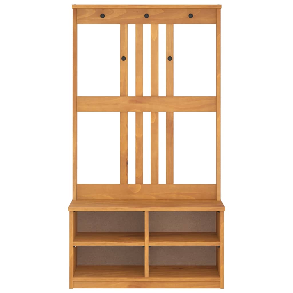 vidaXL Hall Tree SANDNES 87x40x159.5 cm Solid Wood Pine