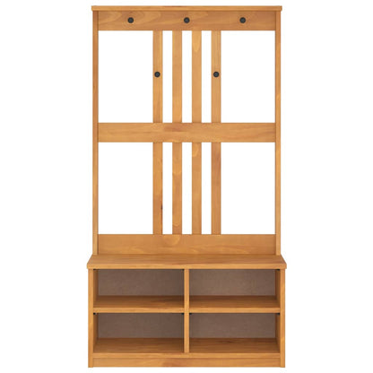 vidaXL Hall Tree SANDNES 87x40x159.5 cm Solid Wood Pine
