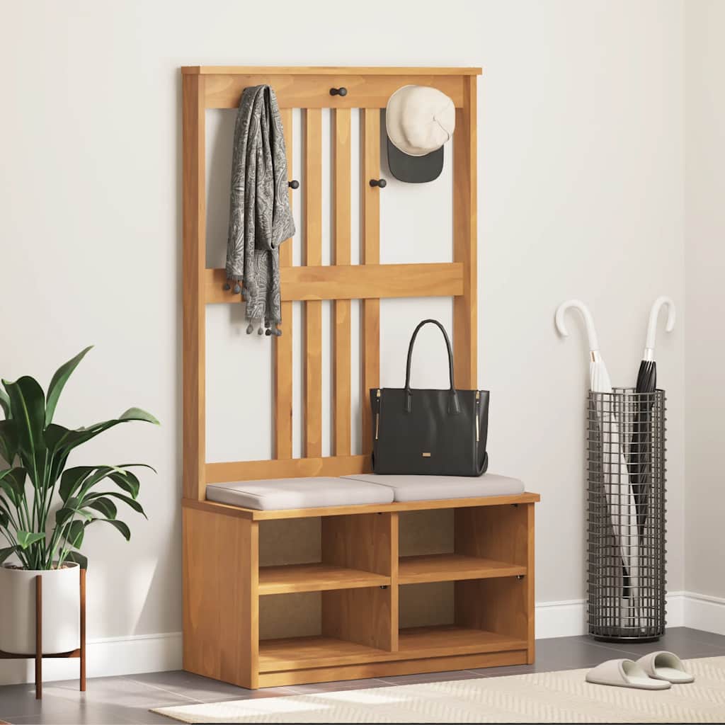 vidaXL Hall Tree SANDNES 87x40x159.5 cm Solid Wood Pine