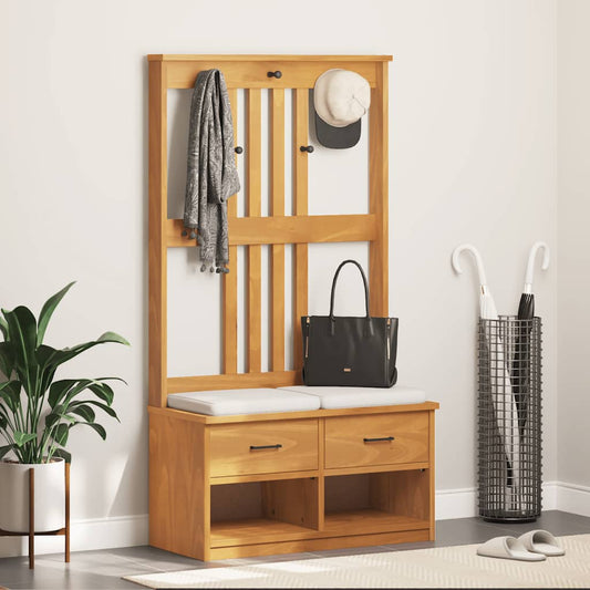 vidaXL Hall Tree SANDNES 87x40x159.5cm Solid Wood Pine