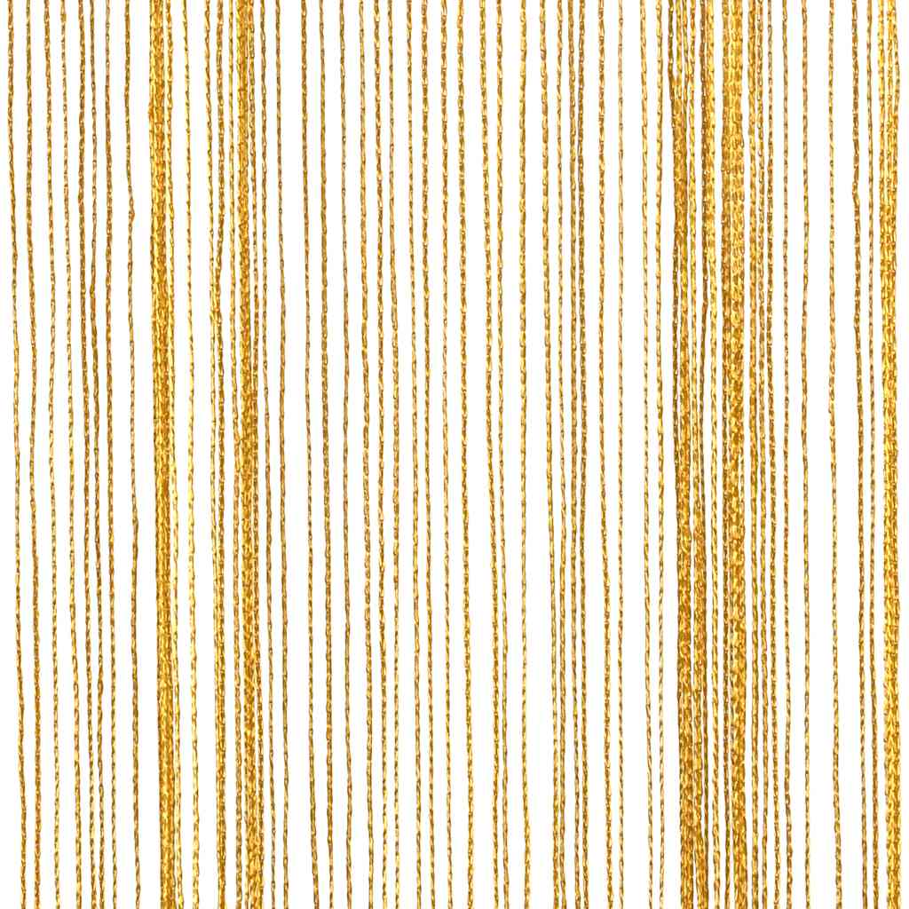 vidaXL String Curtains 2 pcs Gold 100x250 cm