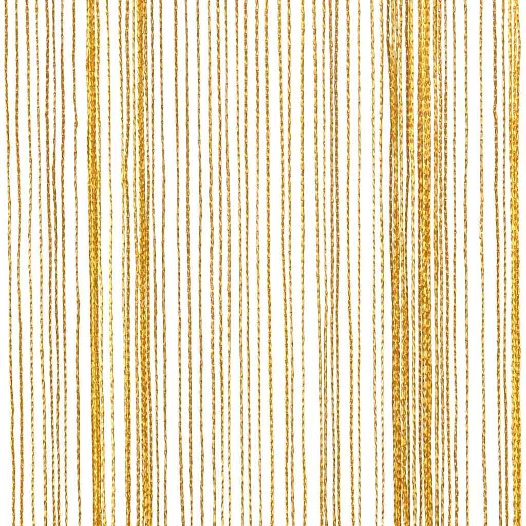 vidaXL String Curtains 2 pcs Gold 140x250 cm