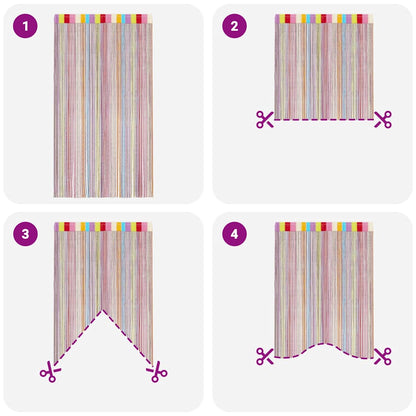 vidaXL String Curtains 2 pcs Multicolour 140x250 cm