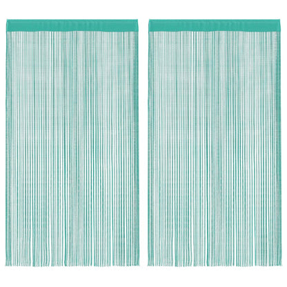 vidaXL String Curtains 2 pcs Turquoise 100x250 cm