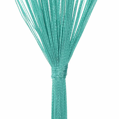 vidaXL String Curtains 2 pcs Turquoise 100x250 cm